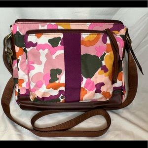 Fossil Crossbody Purse Purple Camo